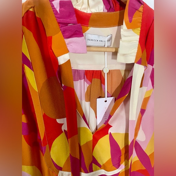 REBECCA VALLANCE Dress Size US 6 NWT New Paradise Silk Colorful Luxury Modern - Picture 6 of 10
